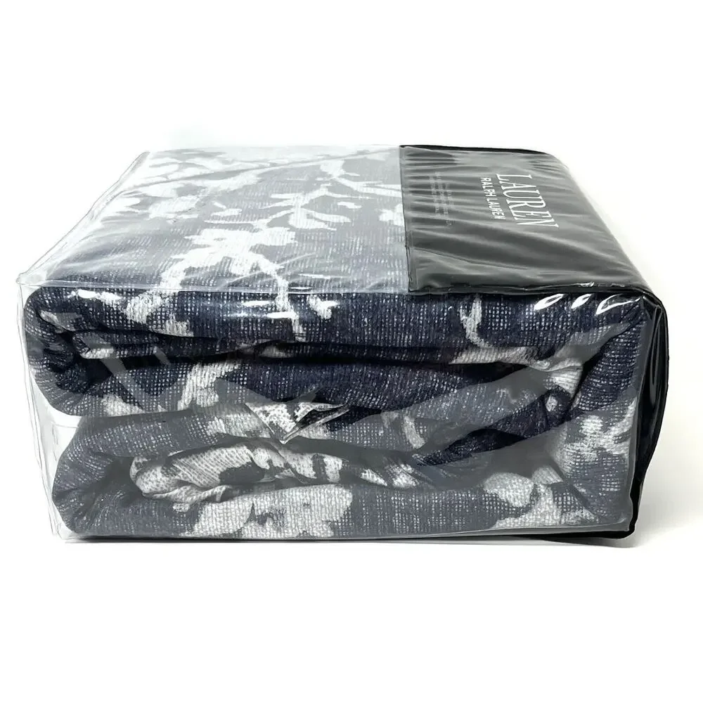 Ralph Lauren Eva Botanical Full Queen Duvet Cover Set 2 Shams Navy Multi SATEEN